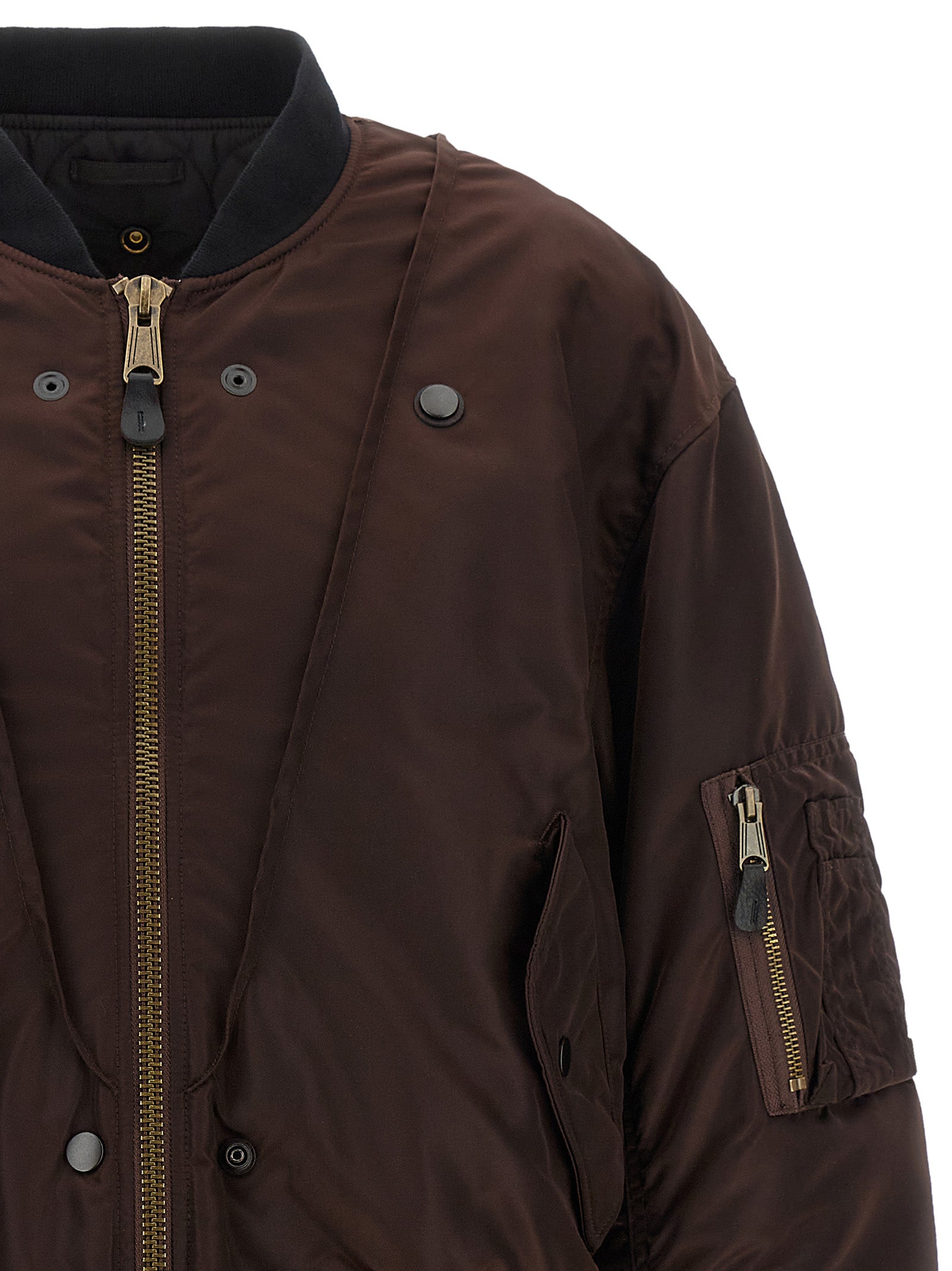 Maison Margiela Brauner Bomber aus Polyamid