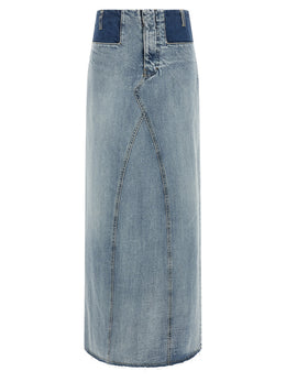 Maison Margiela Blaue Baumwoll-Minirock