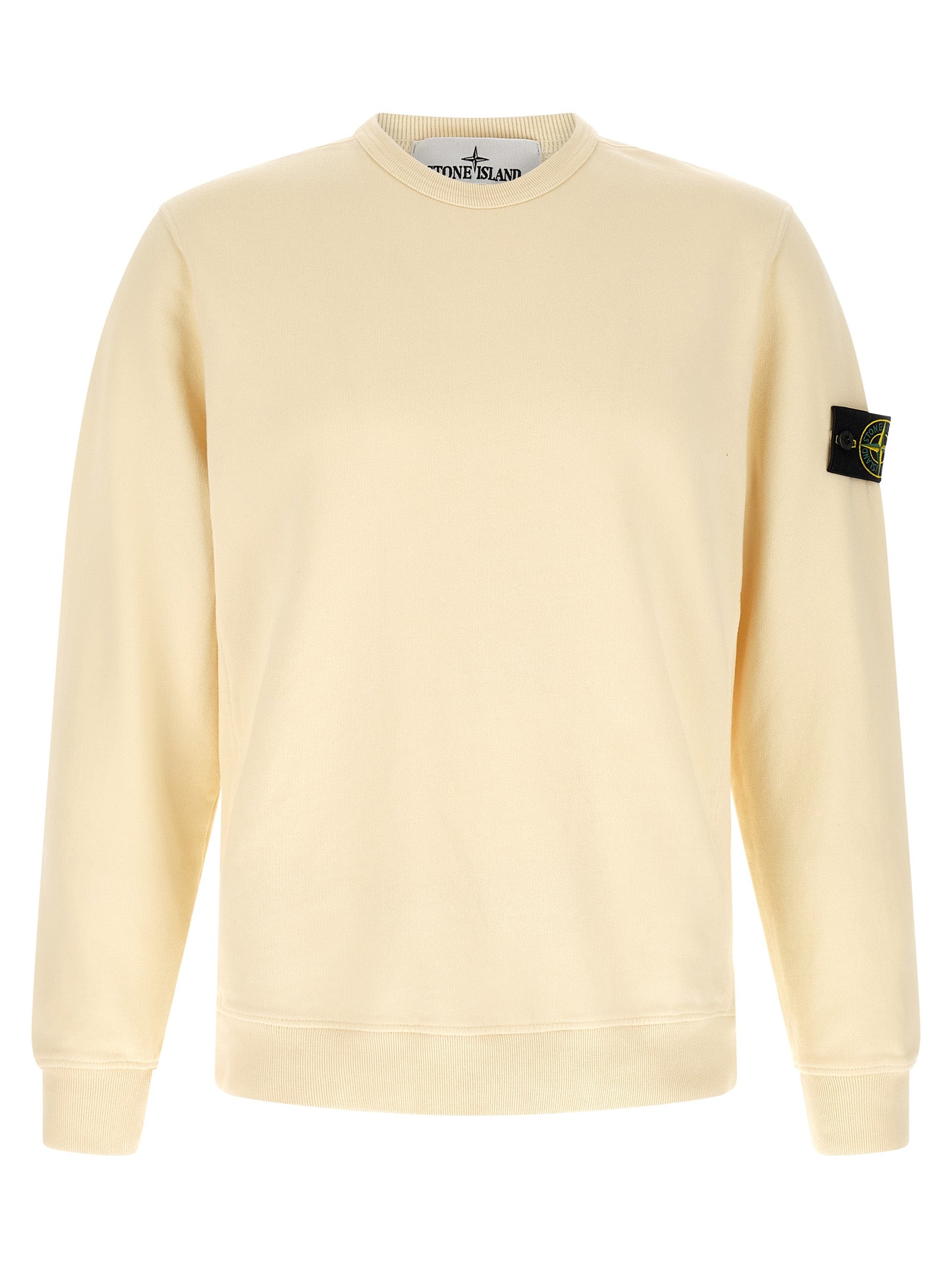 Stone Island Weißes Baumwoll-Sweatshirt