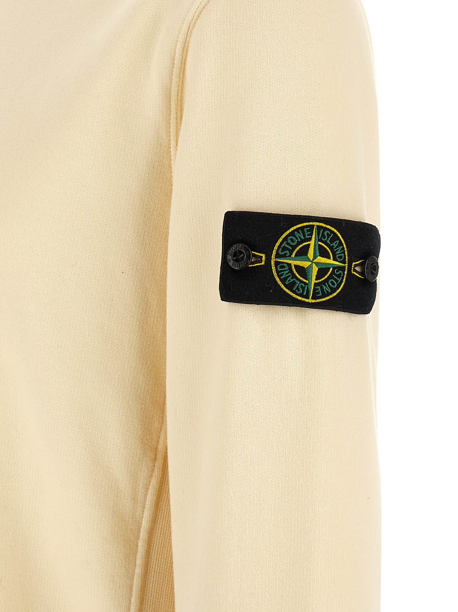 Stone Island Weißes Baumwoll-Sweatshirt