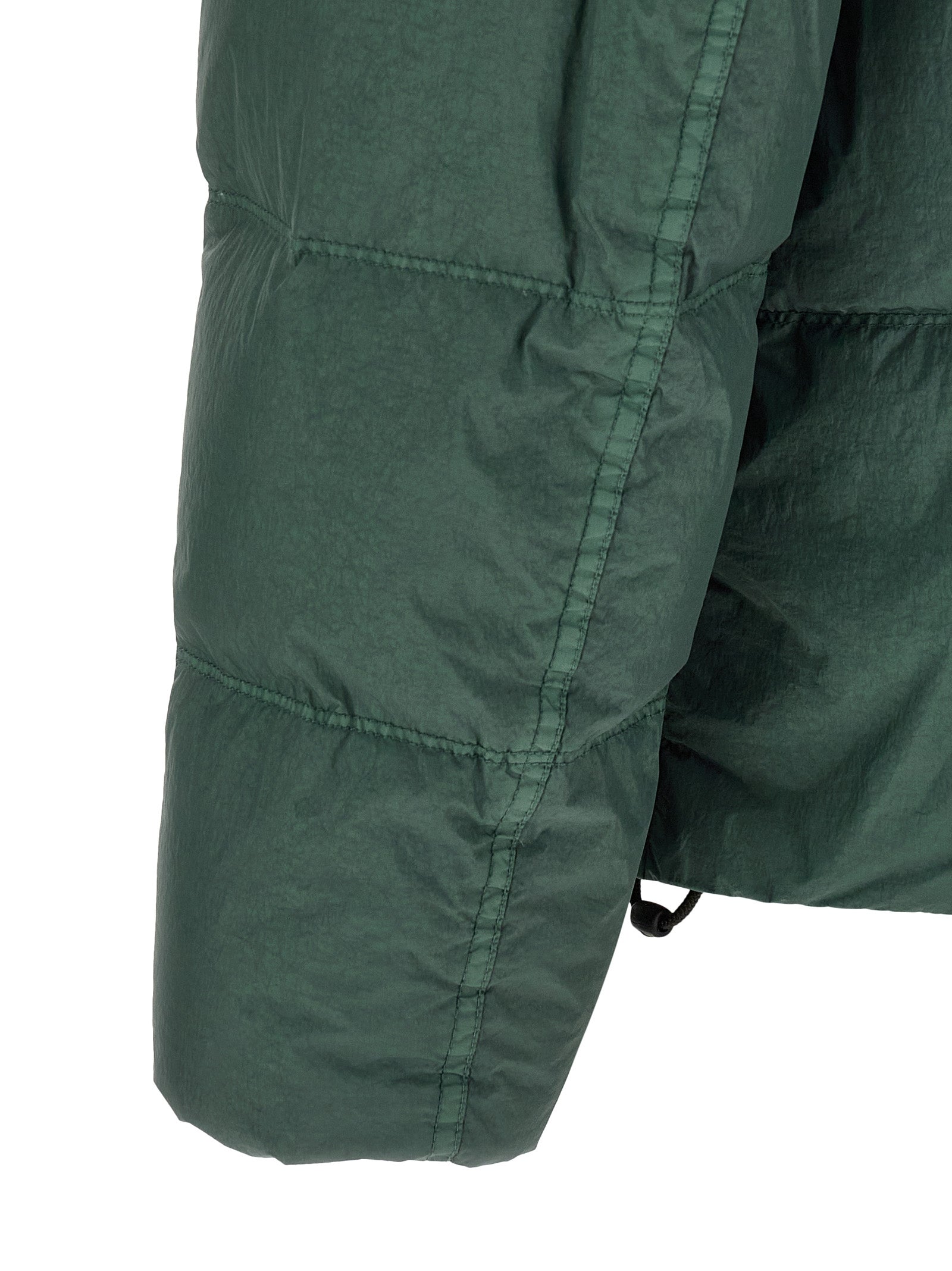 Stone Island Zweifarbige Polyamid-Steppjacke in voller Länge