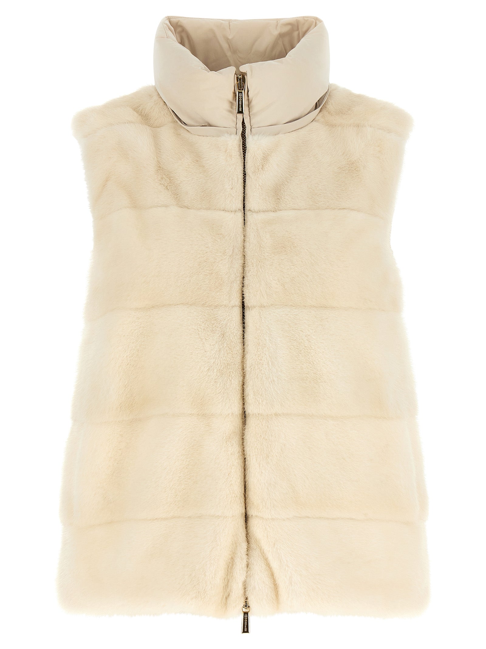 MooRER Weiße Woll-Shell-Jacke