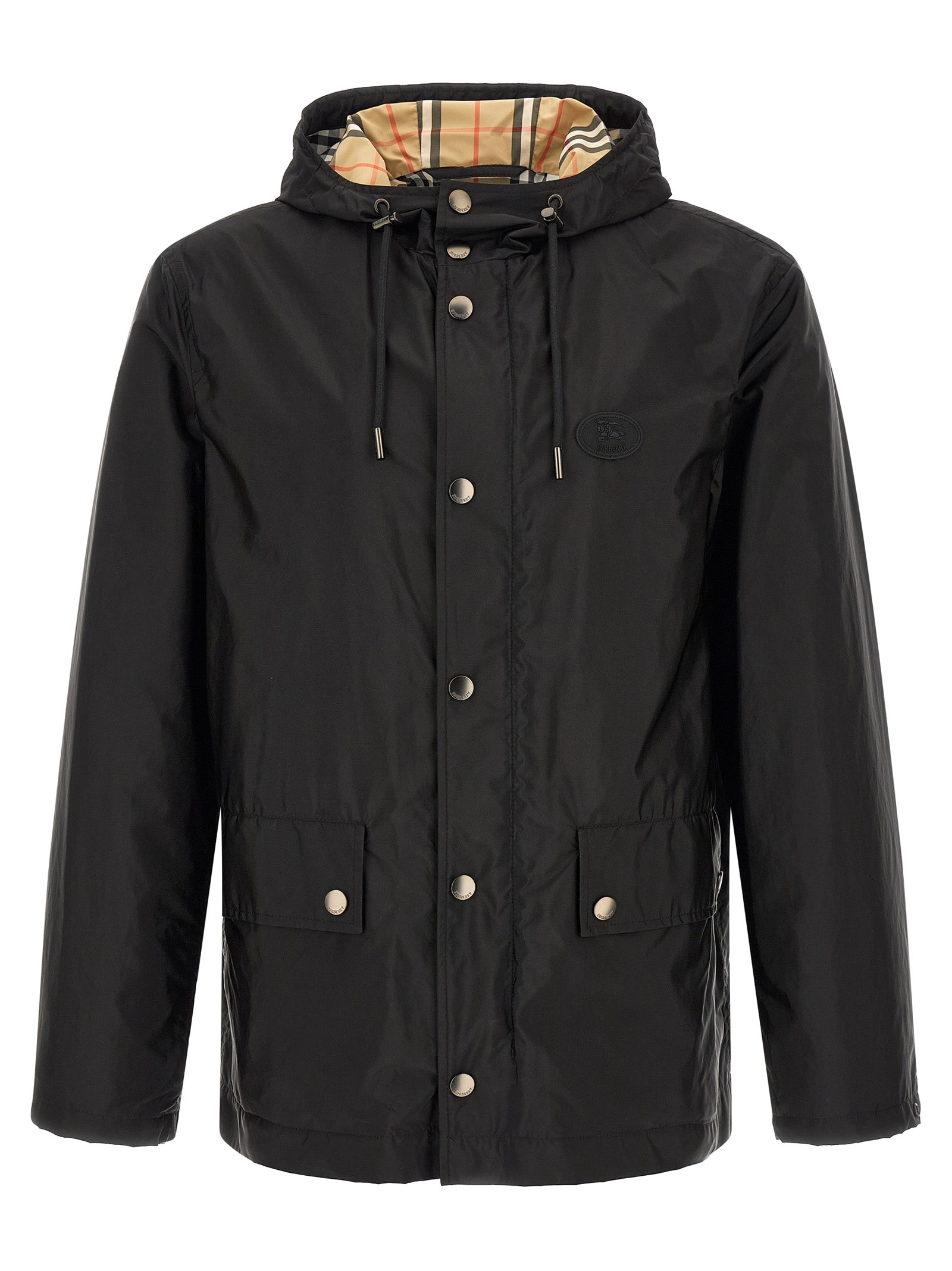 Burberry Schwarze Polyamid-Shell-Jacke