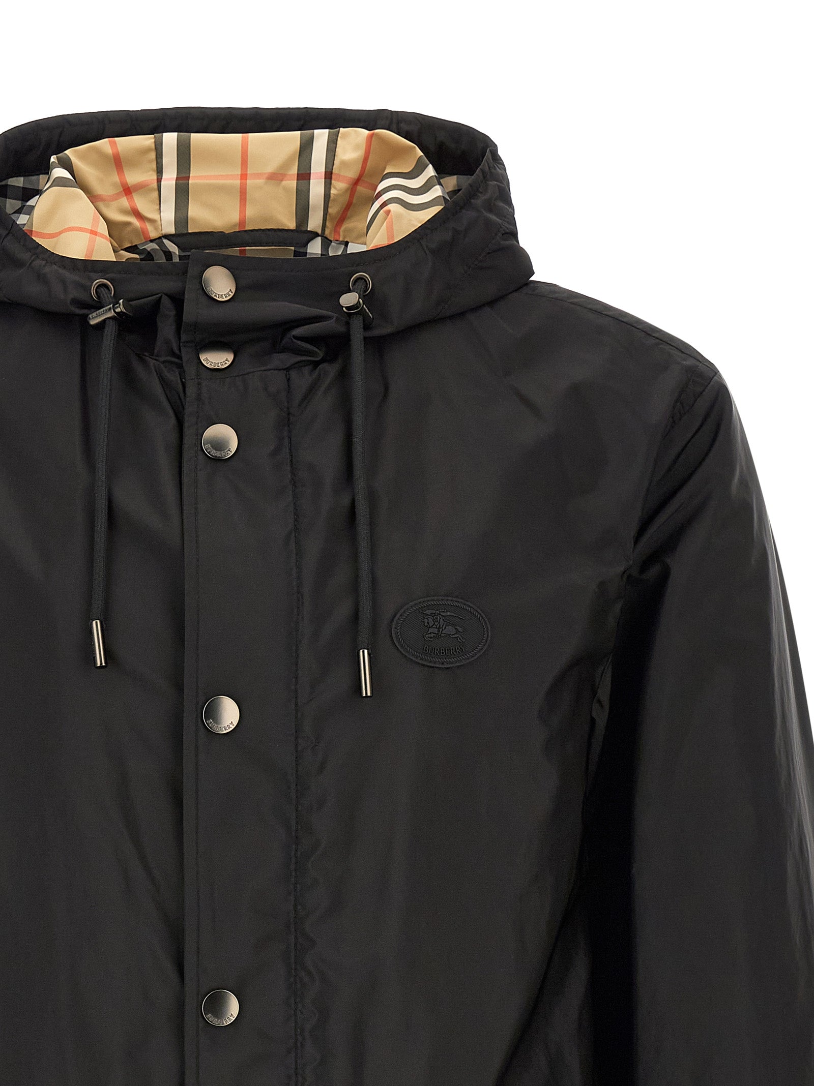 Burberry Schwarze Polyamid-Shell-Jacke