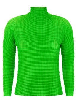 Issey Miyake Grüne Polyester-Bluse