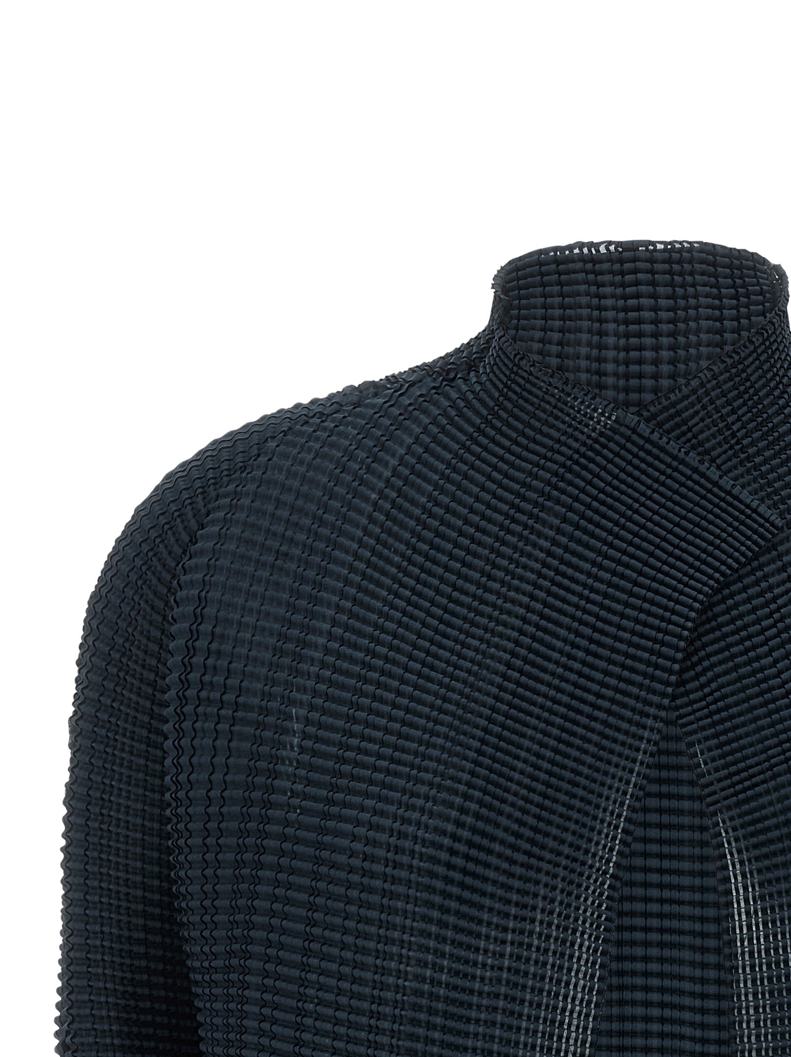 Issey Miyake Blauer Cardigan aus Polyester