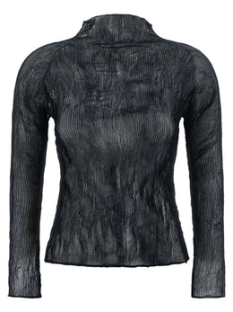 Issey Miyake Schwarzer Cardigan aus Polyester