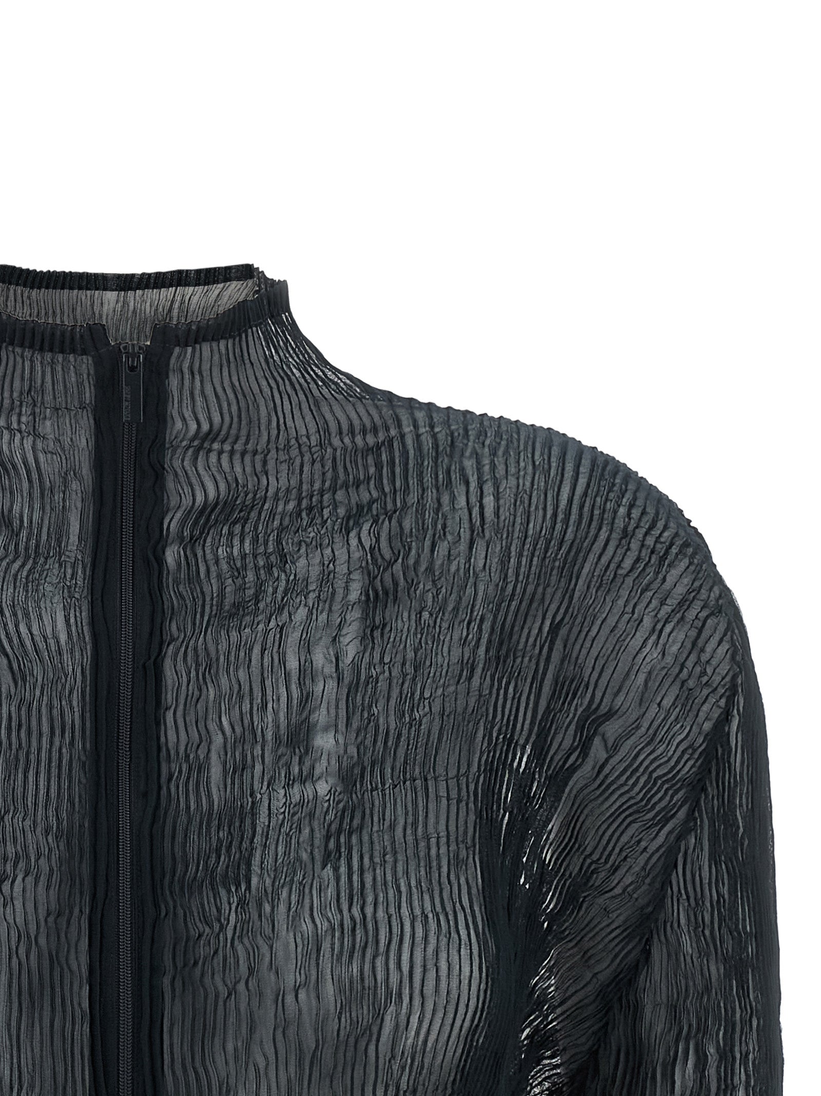 Issey Miyake Schwarzer Cardigan aus Polyester