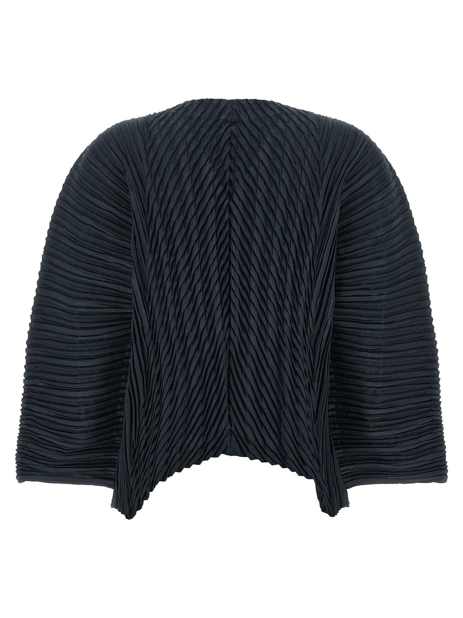 Issey Miyake Schwarzer Cardigan aus Polyester