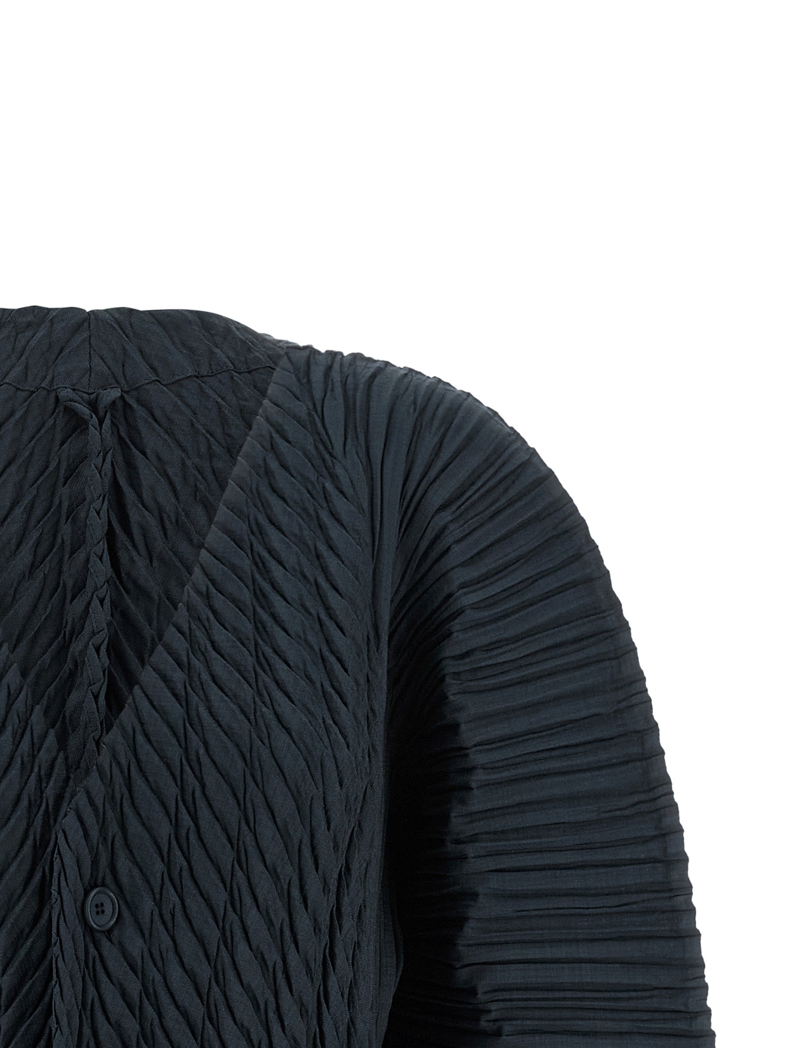 Issey Miyake Schwarzer Cardigan aus Polyester