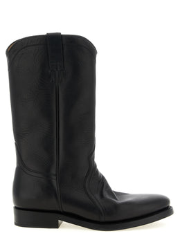 Jil Sander Schwarzes Kalbsleder Over-the-Knee