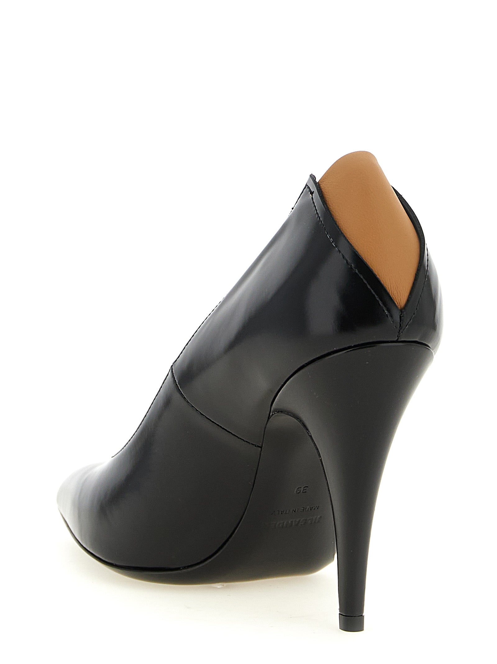 Jil Sander Schwarze Pumps aus Kalbsleder mit hohem Absatz