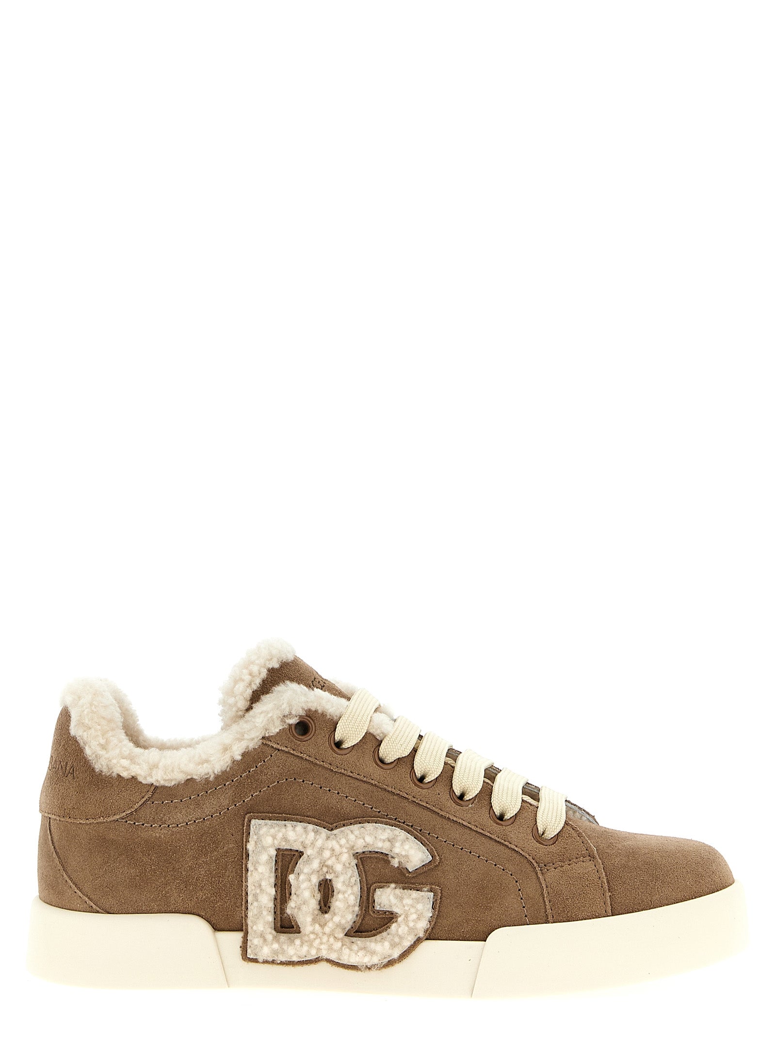 Dolce & Gabbana Braune Lammleder-Sneaker