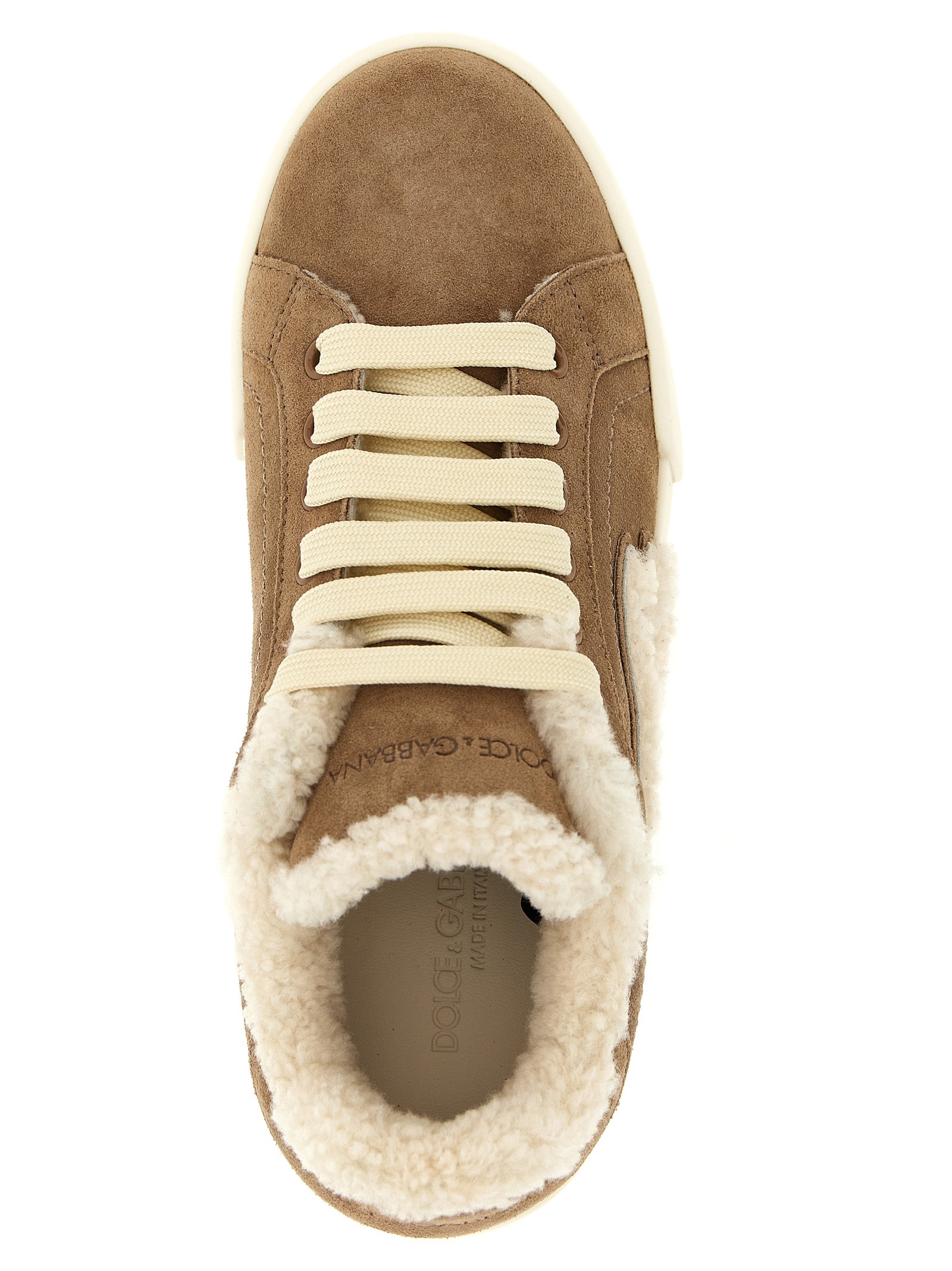Dolce & Gabbana Braune Lammleder-Sneaker