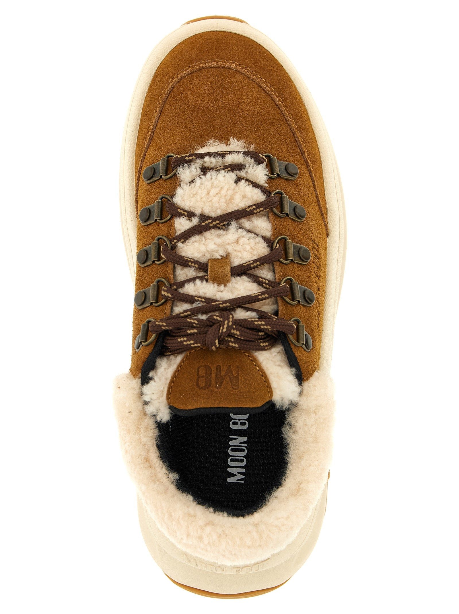 Moon Boot Beige Leder Chunky Sneaker