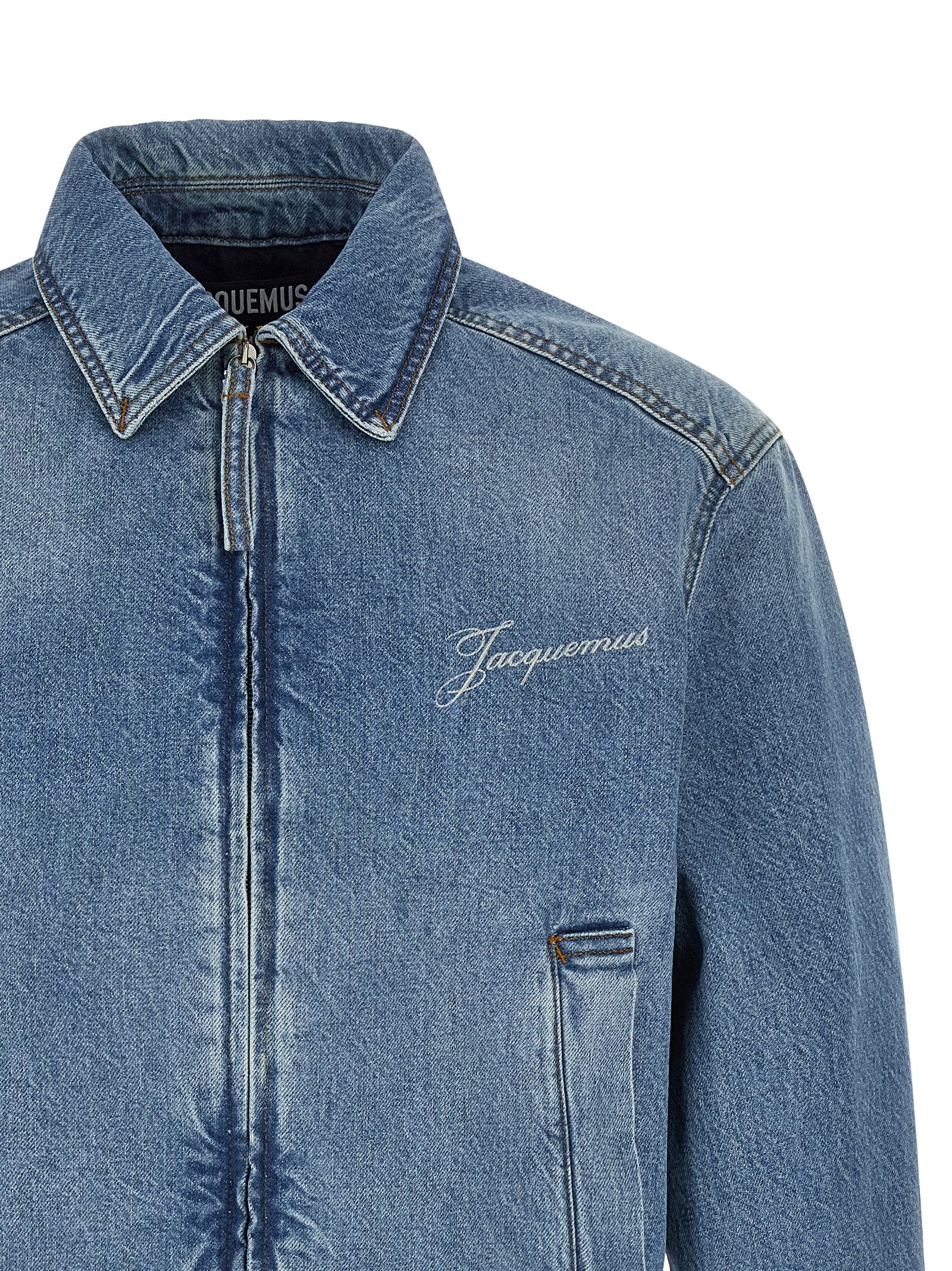 Jacquemus Blaue Jeansjacke aus Baumwolle