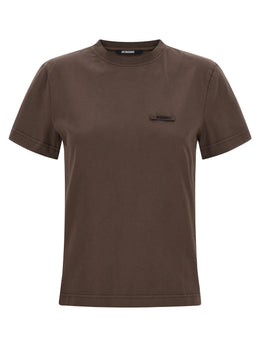 Jacquemus Braunes Baumwoll-T-Shirt
