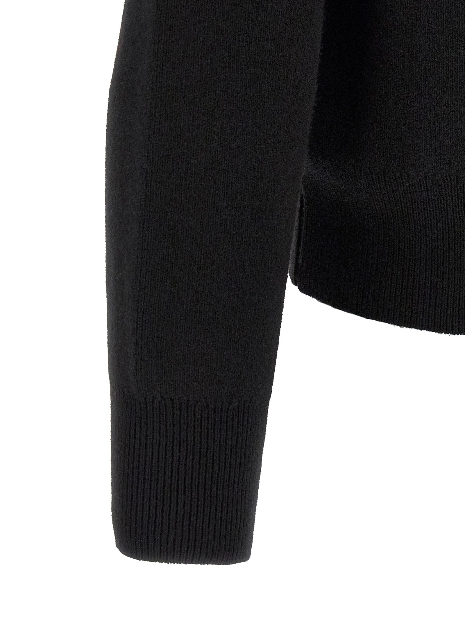 Ami Paris Schwarzer Wollcardigan