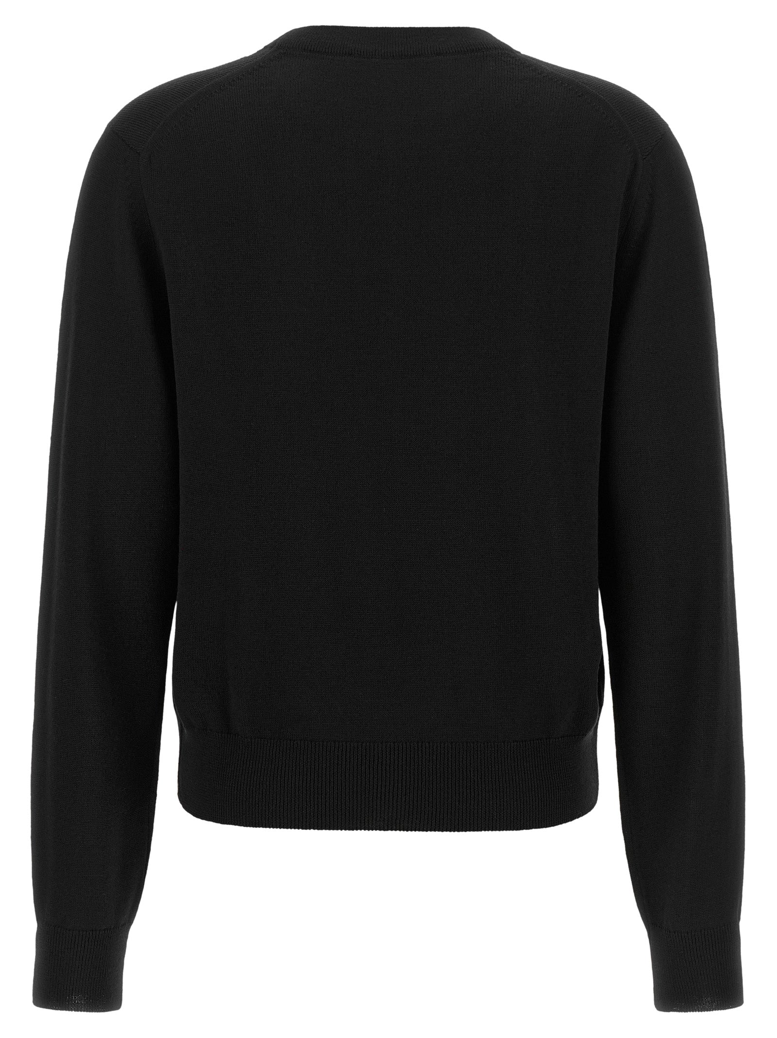 Maison Kitsuné Schwarzer Wollcardigan