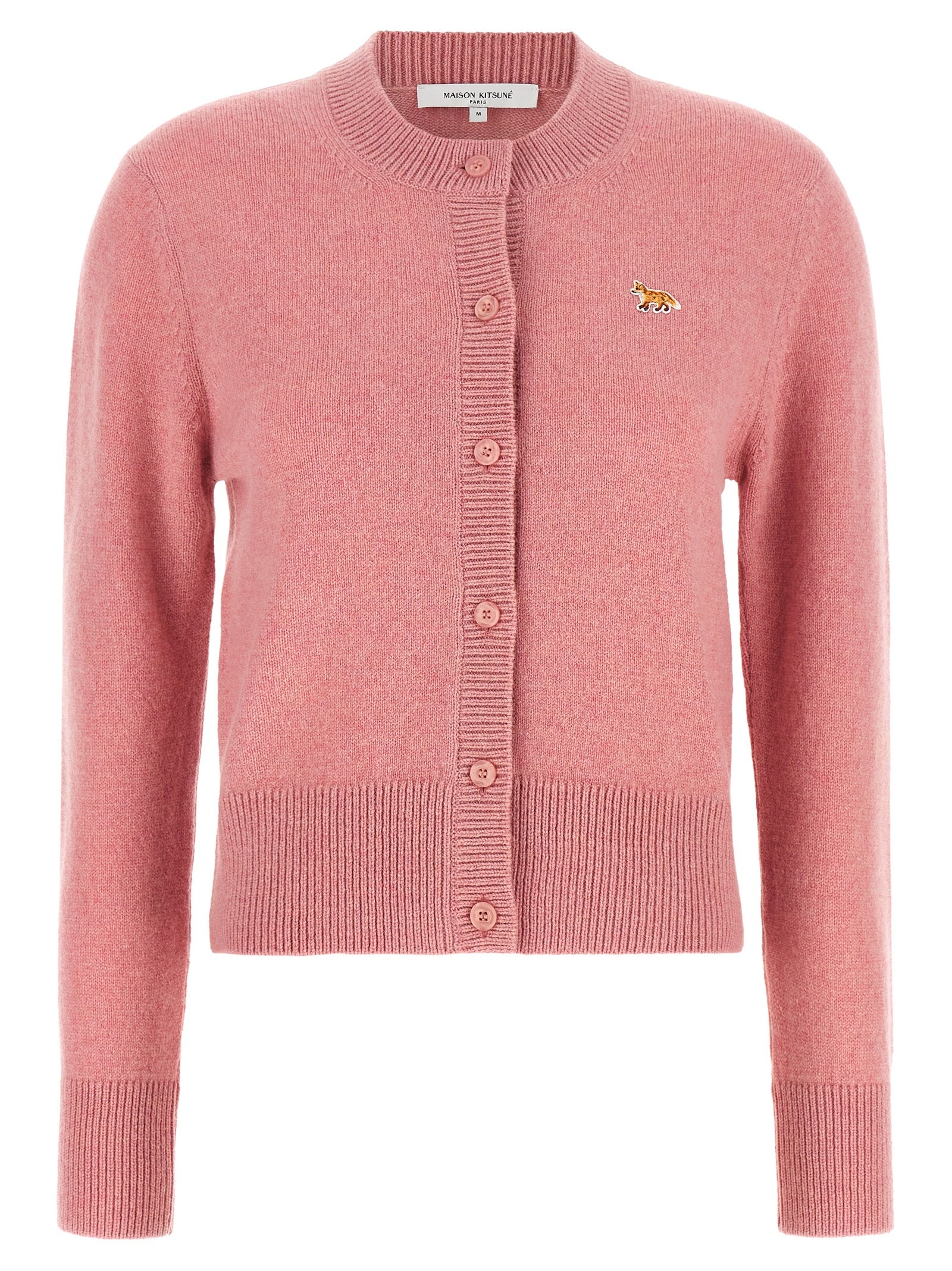 Maison Kitsuné Mehrfarbige Wollstrickjacke