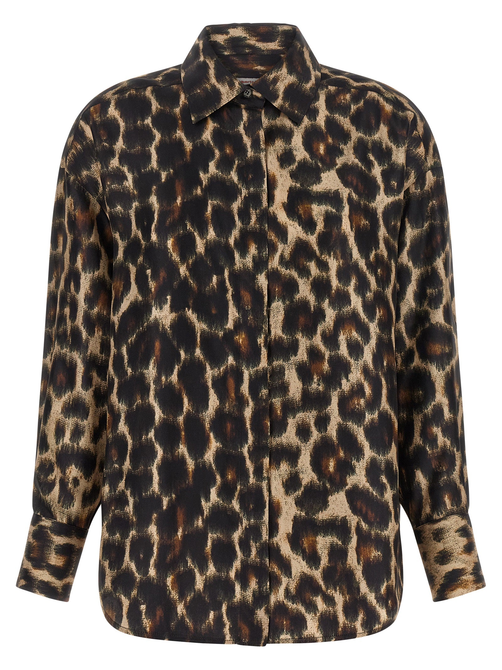 Alberto Biani Braune Seidenbluse