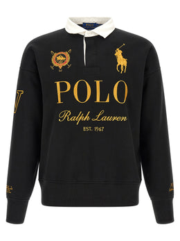 Polo Ralph Lauren Schwarzes Baumwoll-Poloshirt
