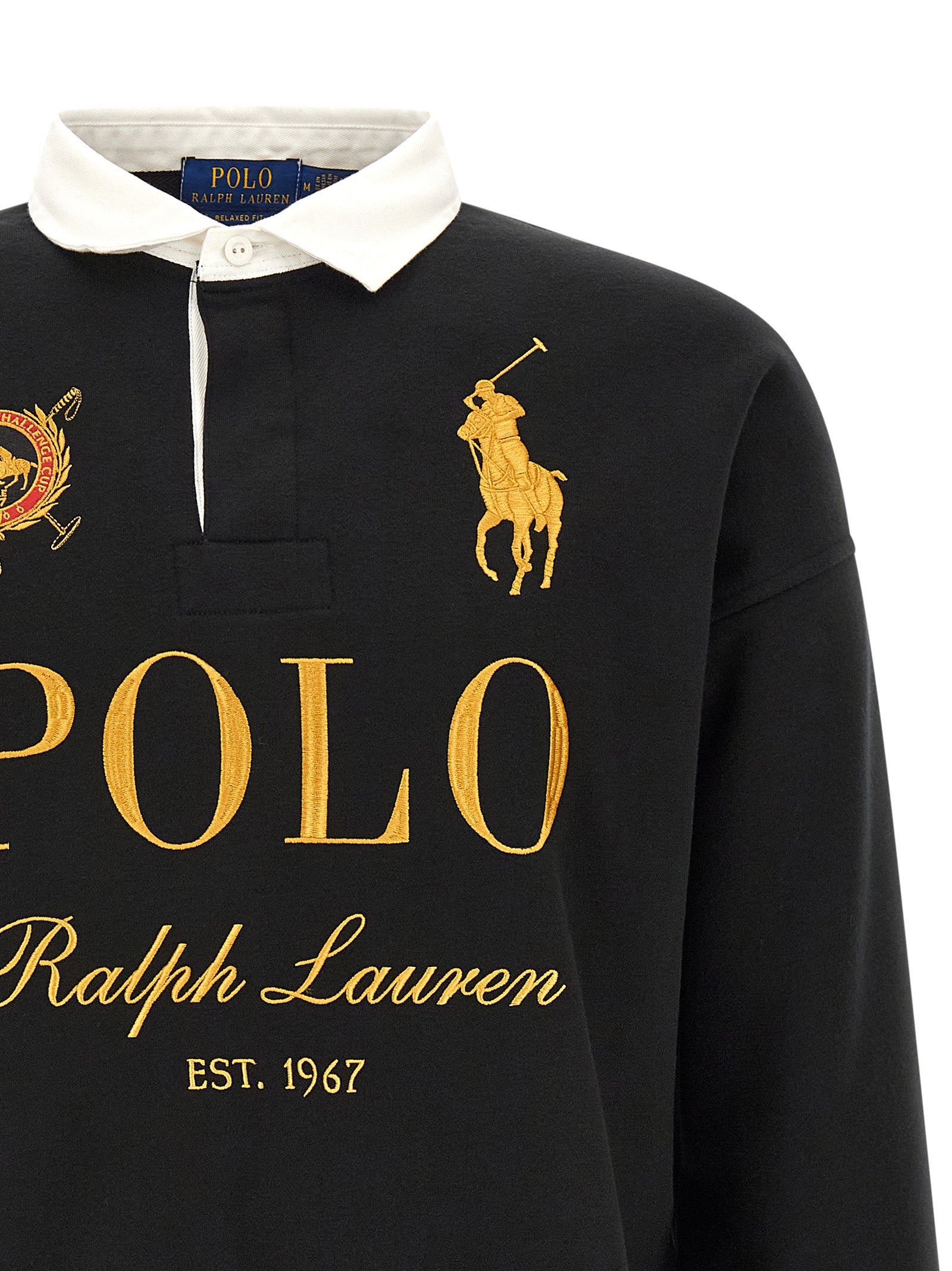 Polo Ralph Lauren Schwarzes Baumwoll-Poloshirt