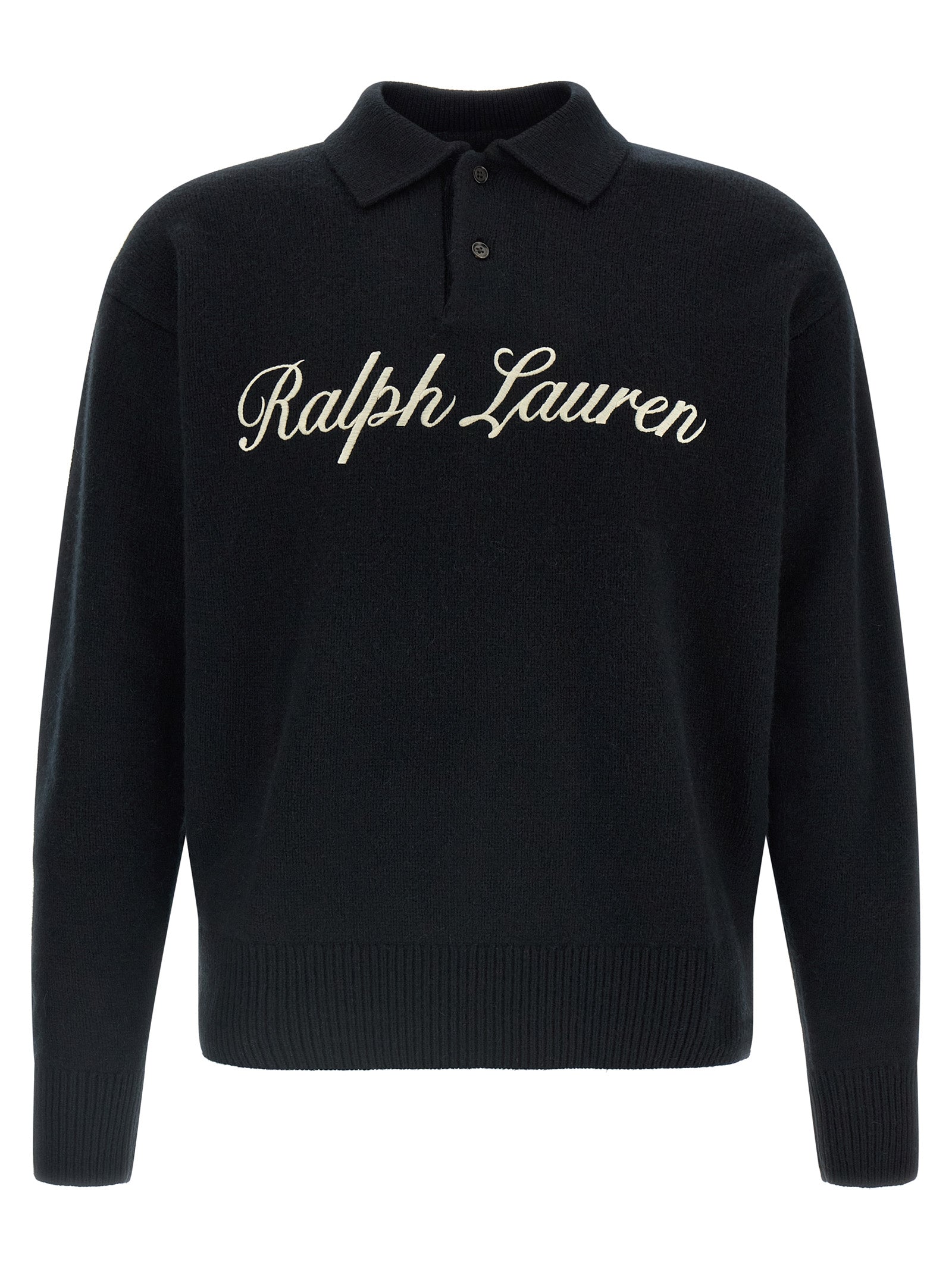 Polo Ralph Lauren Schwarzes Woll-Poloshirt
