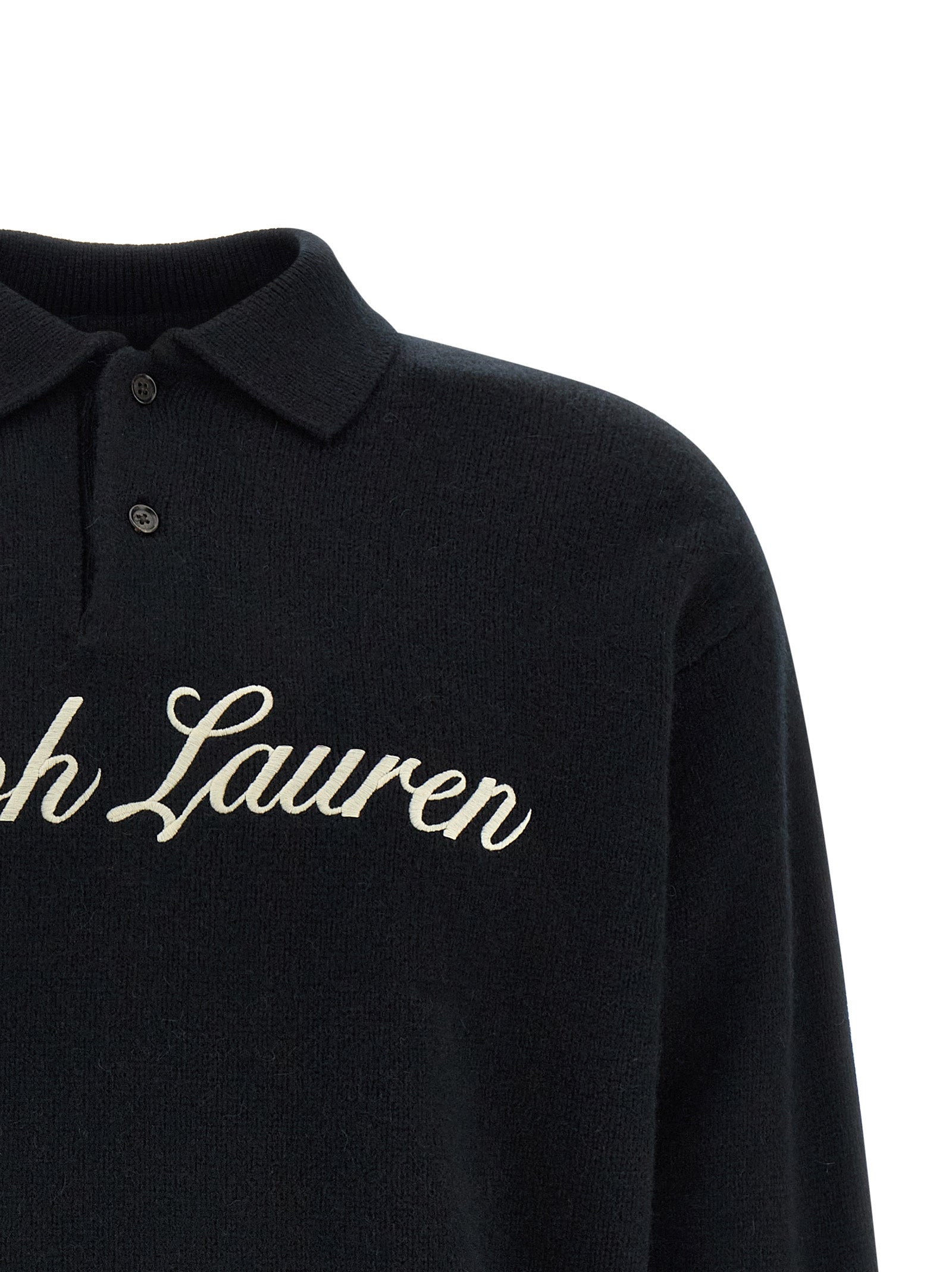 Polo Ralph Lauren Schwarzes Woll-Poloshirt