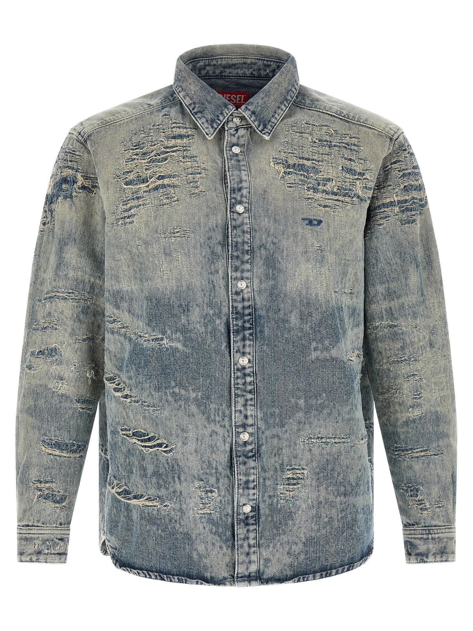 Diesel Blaue Baumwollbluse