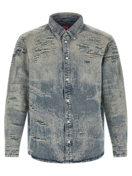 Diesel Blaue Baumwollbluse