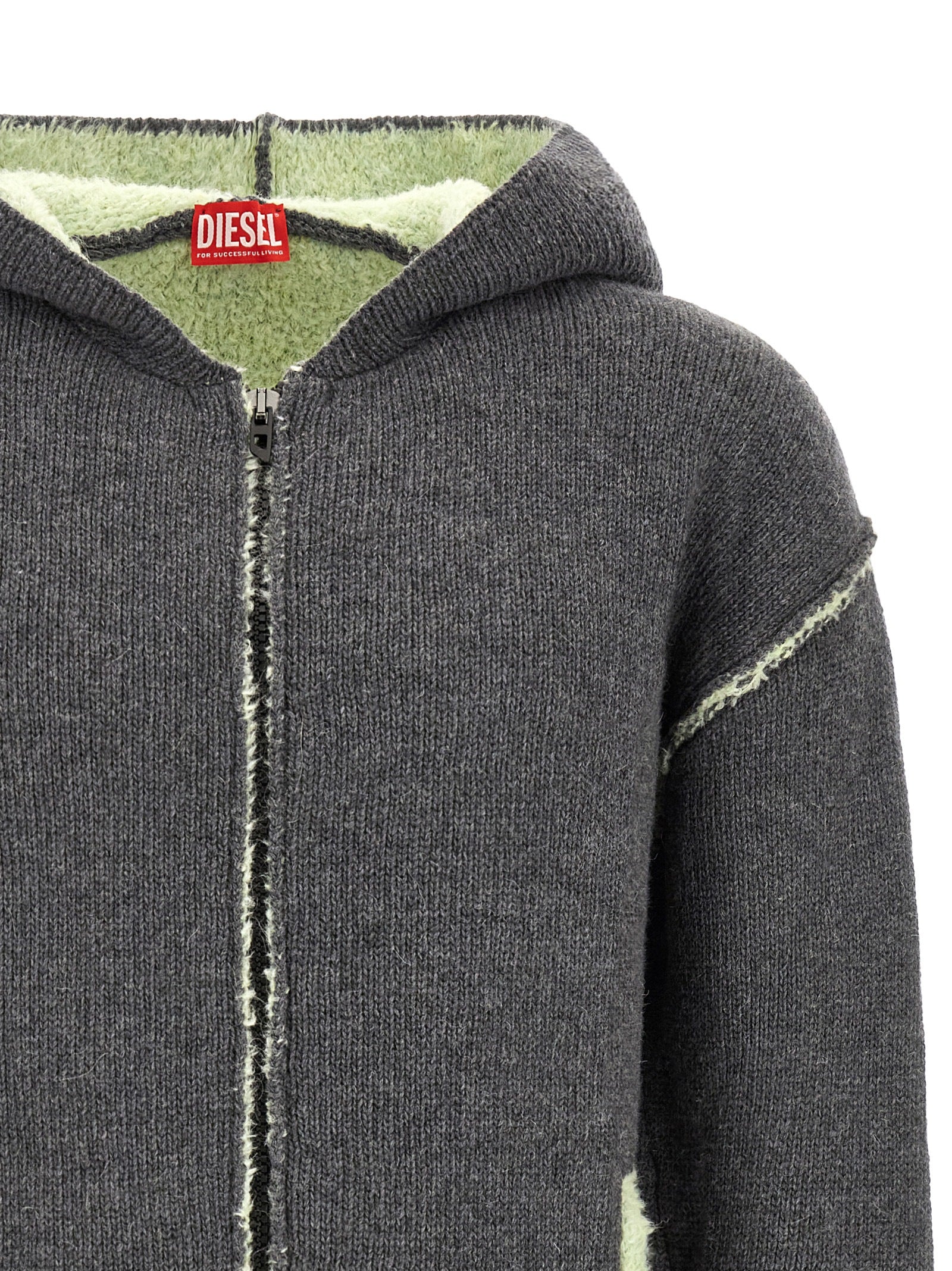 Diesel Grauer Wollpullover