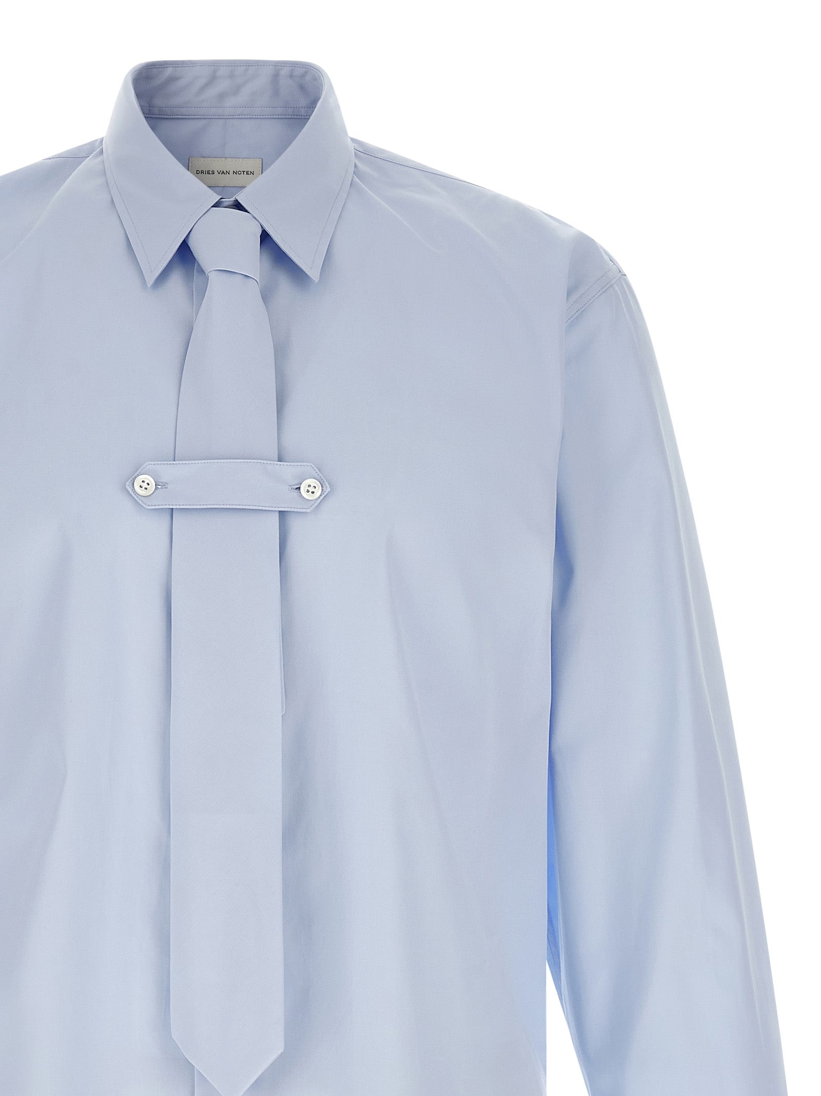Dries Van Noten Blaue Baumwollbluse