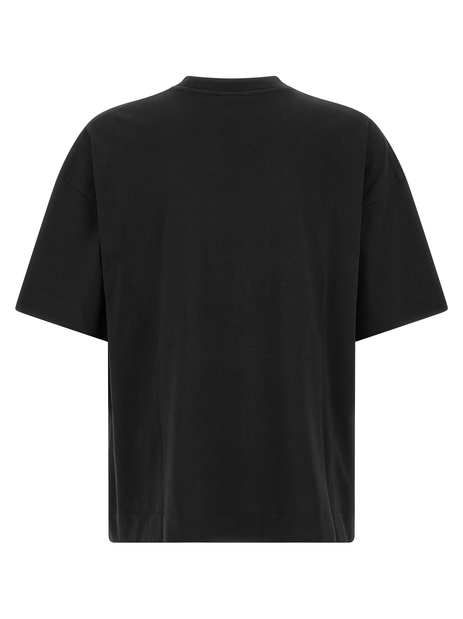 Dries Van Noten Schwarzes Baumwoll-T-Shirt