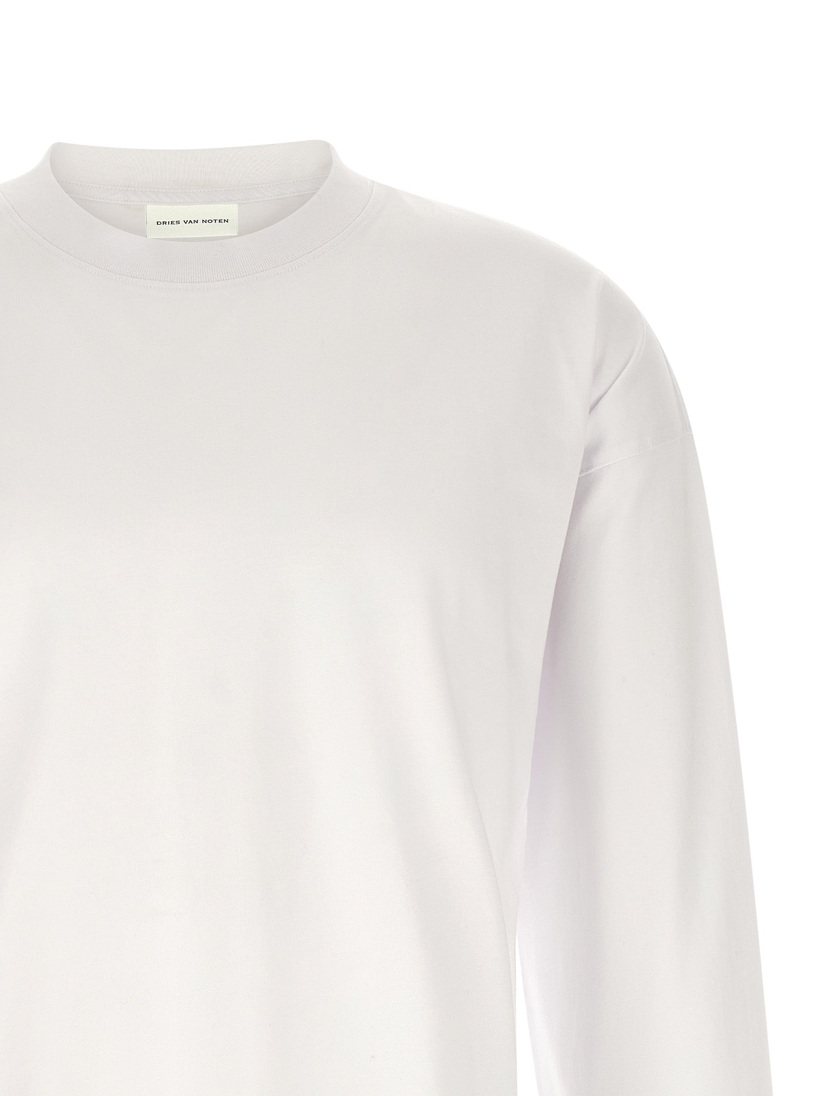Dries Van Noten Weißes Baumwoll-T-Shirt