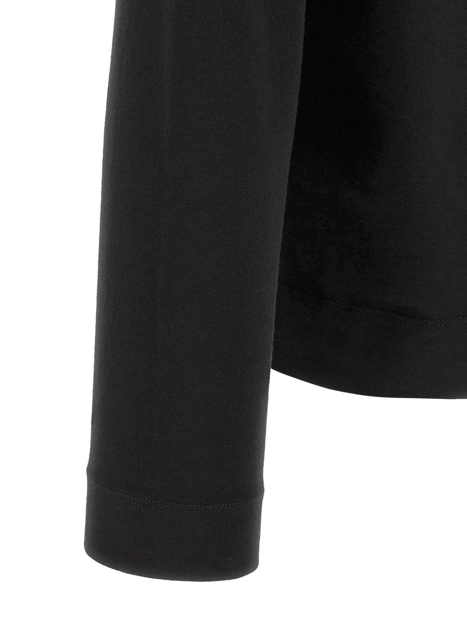 Dries Van Noten Schwarzes Baumwoll-T-Shirt