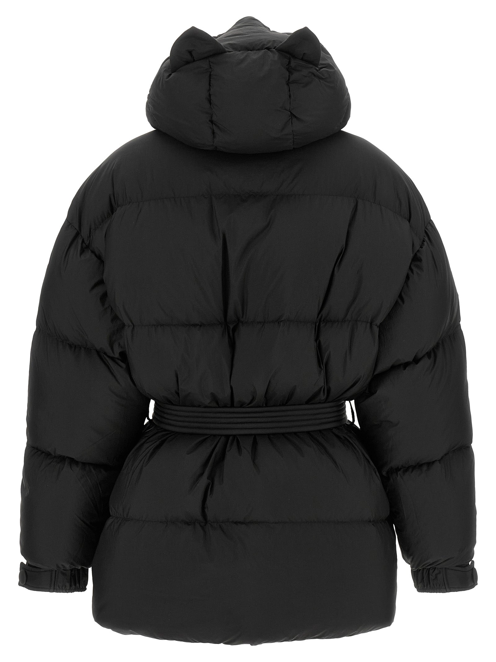 IENKI IENKI Schwarze Nylon-Jacke in voller Länge