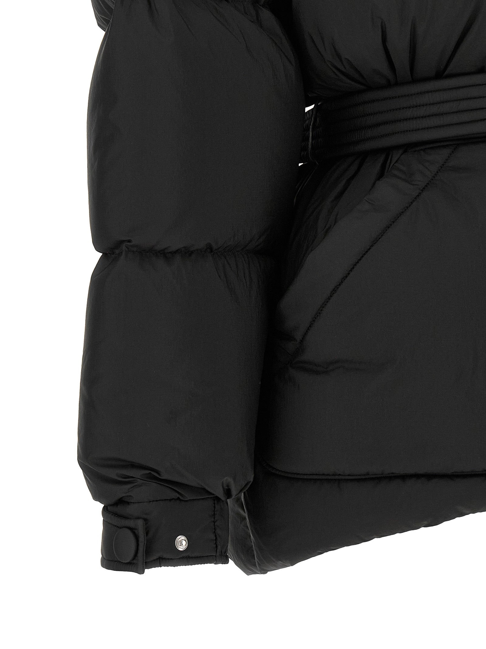 IENKI IENKI Schwarze Nylon-Jacke in voller Länge