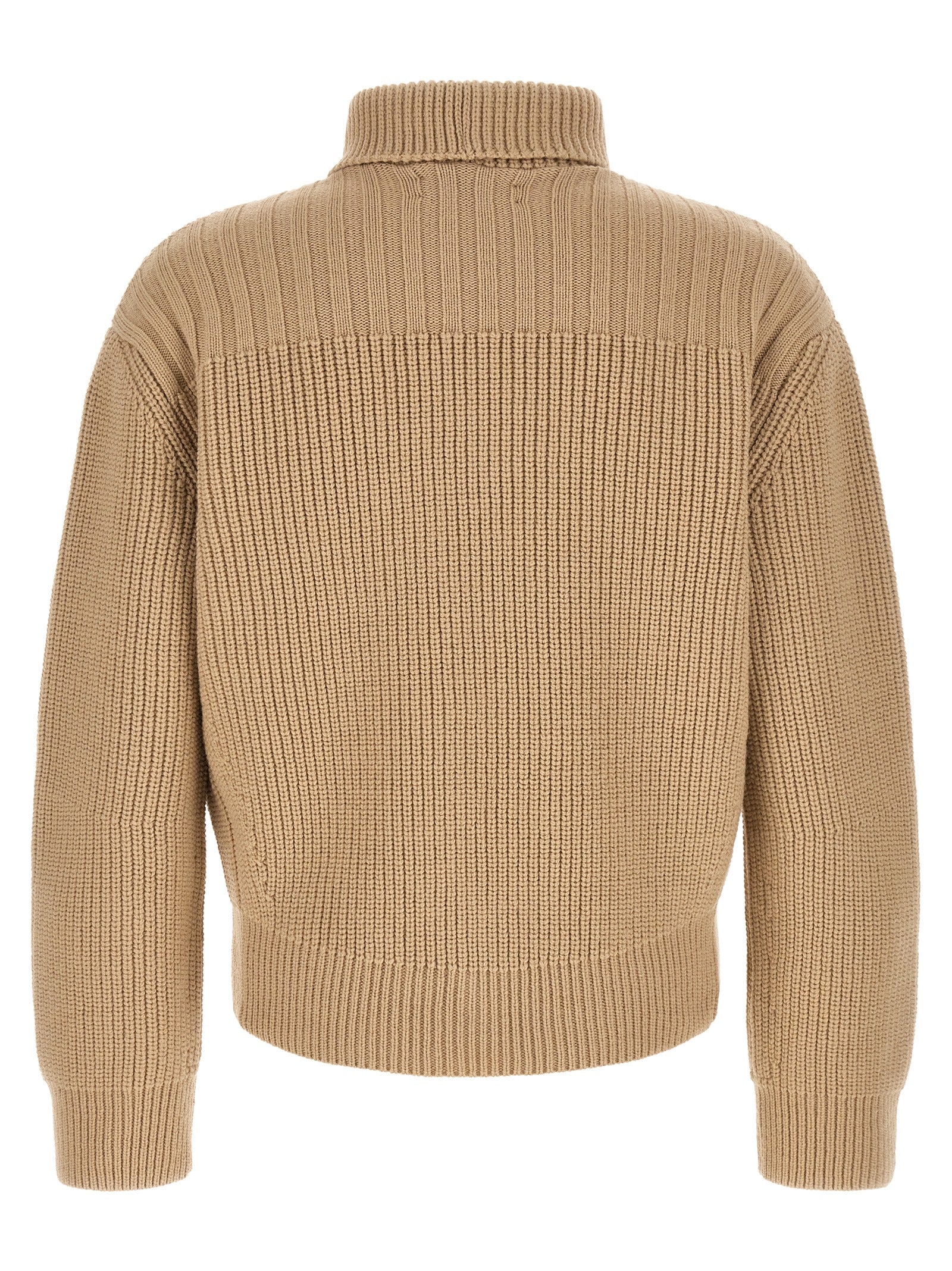 Dries Van Noten Beige Wollstrickjacke