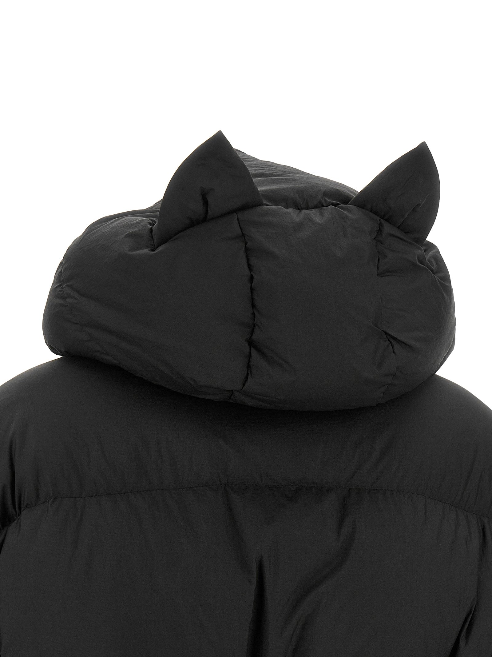 IENKI IENKI Schwarze Nylon-Jacke in voller Länge