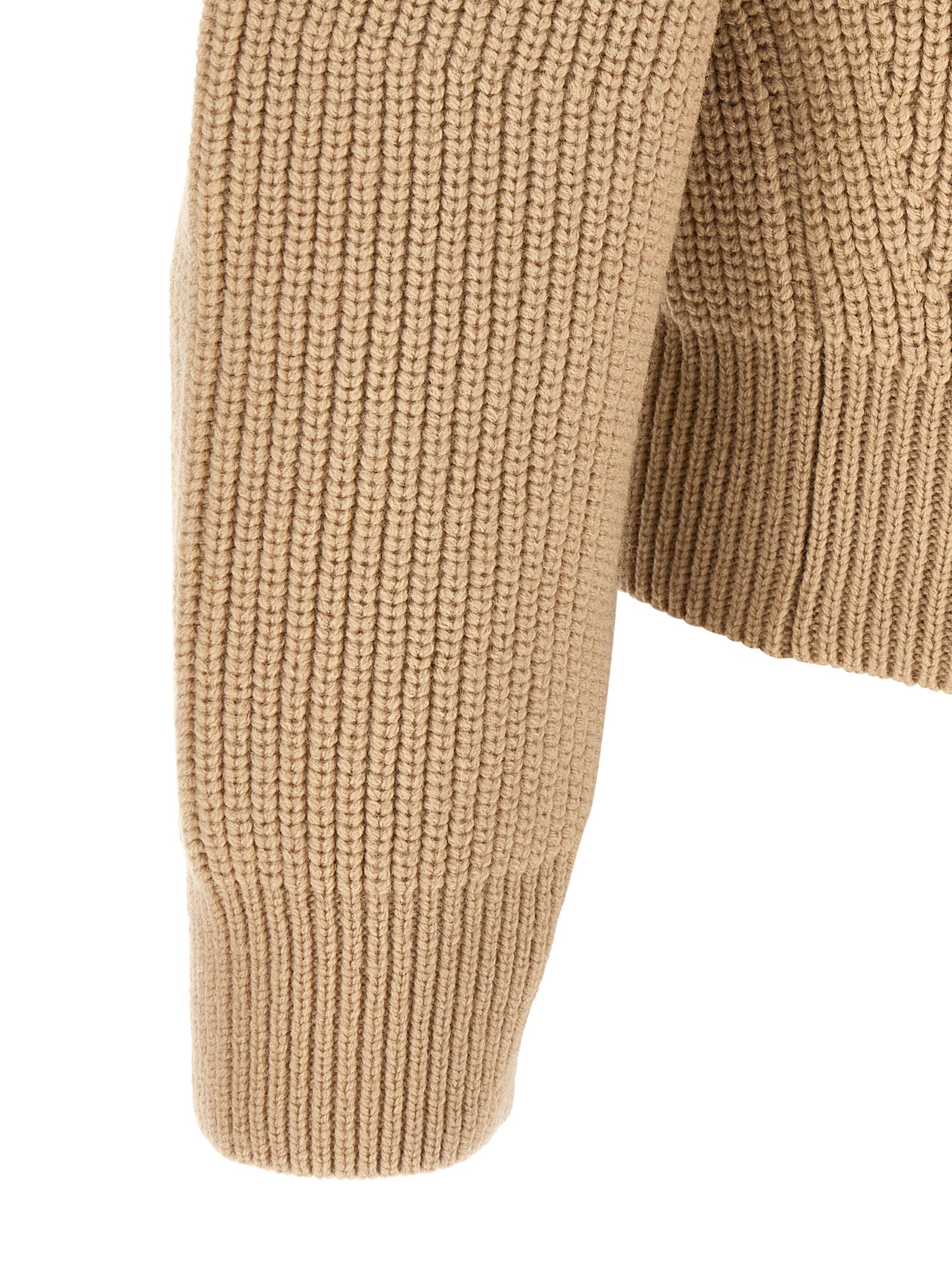 Dries Van Noten Beige Wollstrickjacke