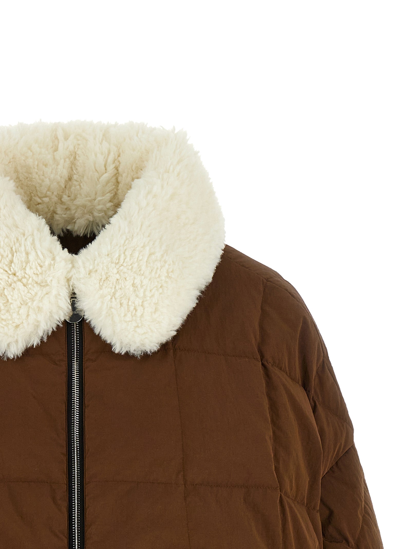 IENKI IENKI Braune Polyester-Jacke in voller Länge