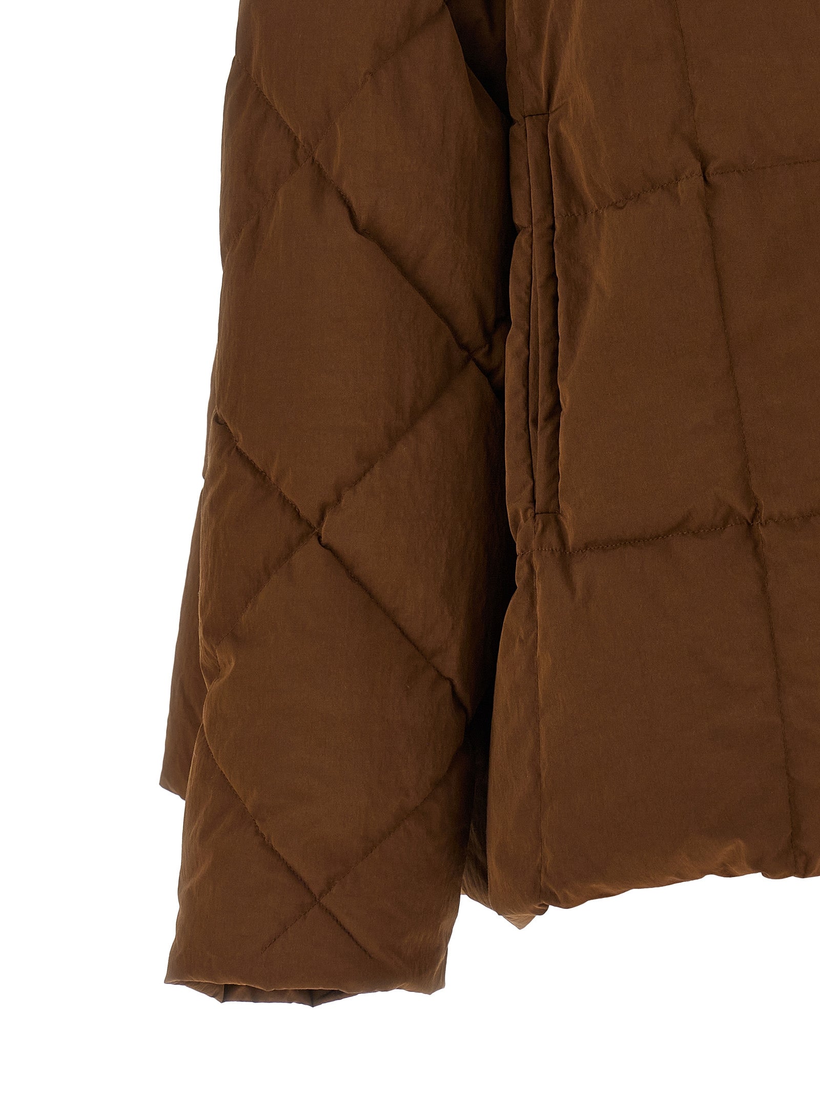 IENKI IENKI Braune Polyester-Jacke in voller Länge