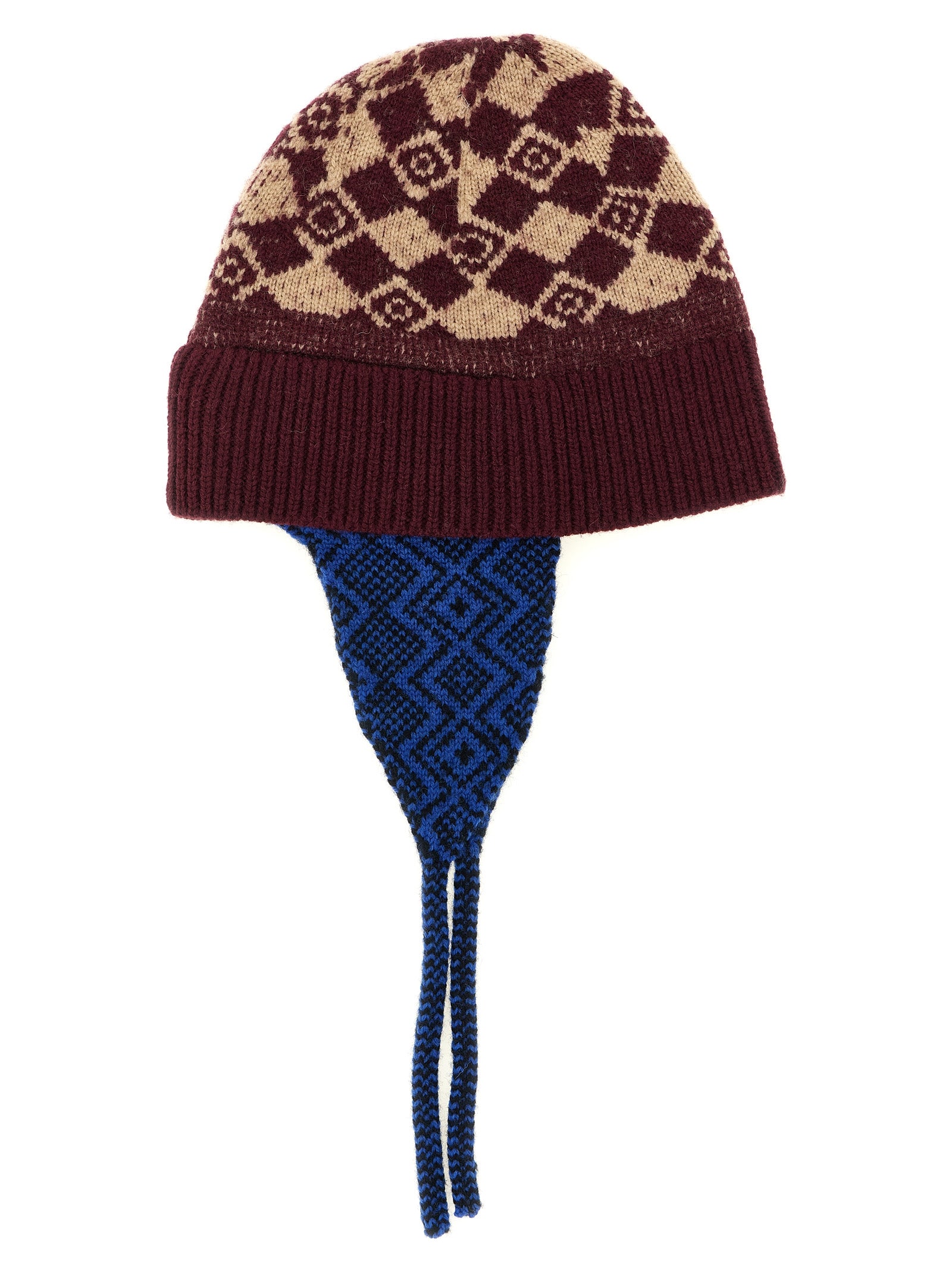 Dries Van Noten Bordeaux Woll-Ohrenschützer