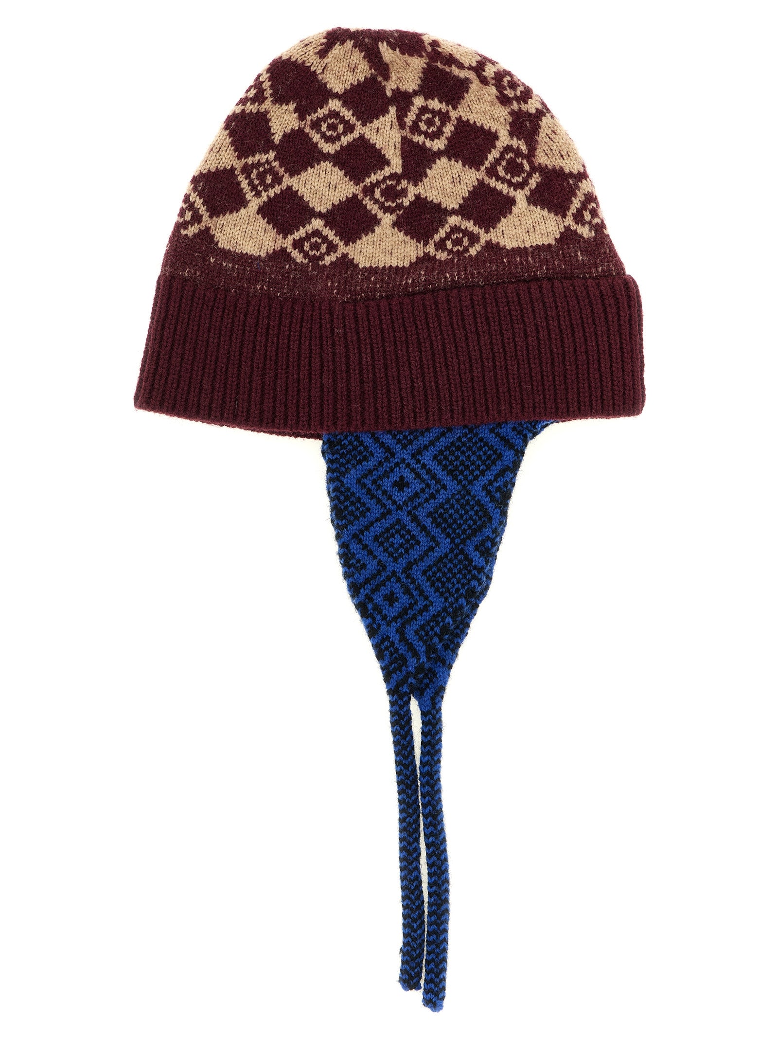 Dries Van Noten Bordeaux Woll-Ohrenschützer