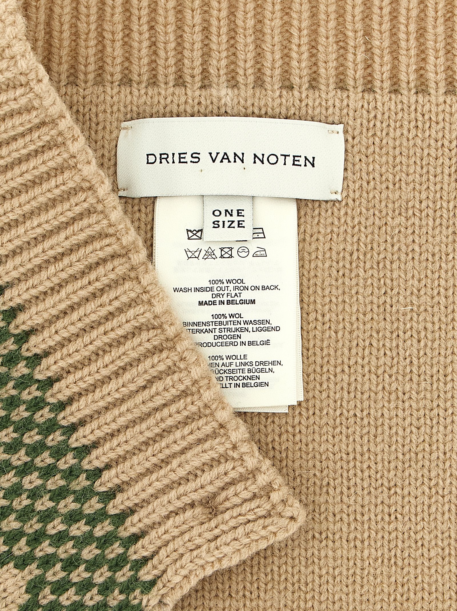Dries Van Noten Beige Wollschal