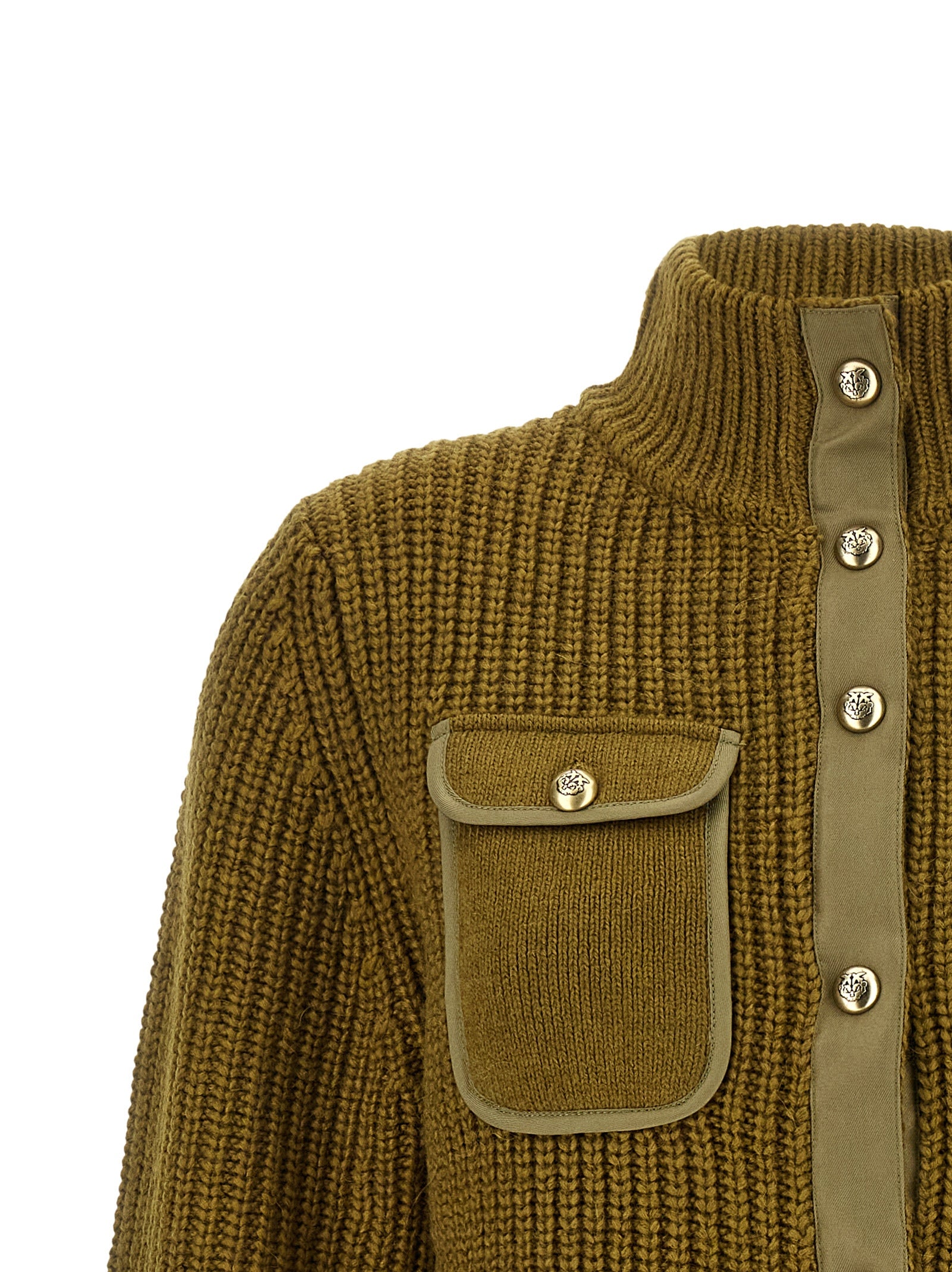 PINKO Zweifarbige Polyester-Strickjacke