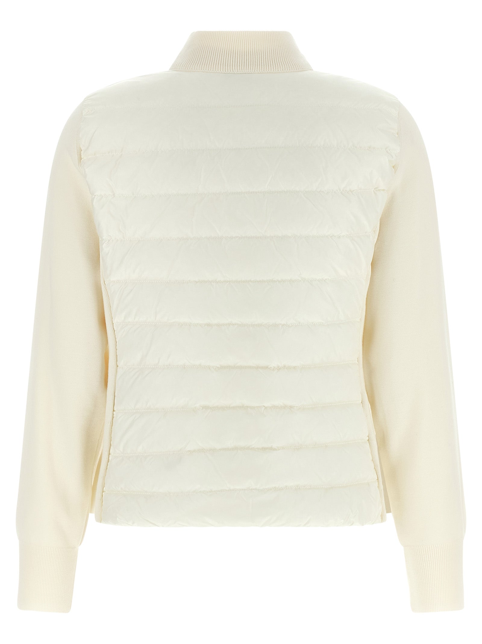 Moncler Weiße Strickjacke aus Polyamid