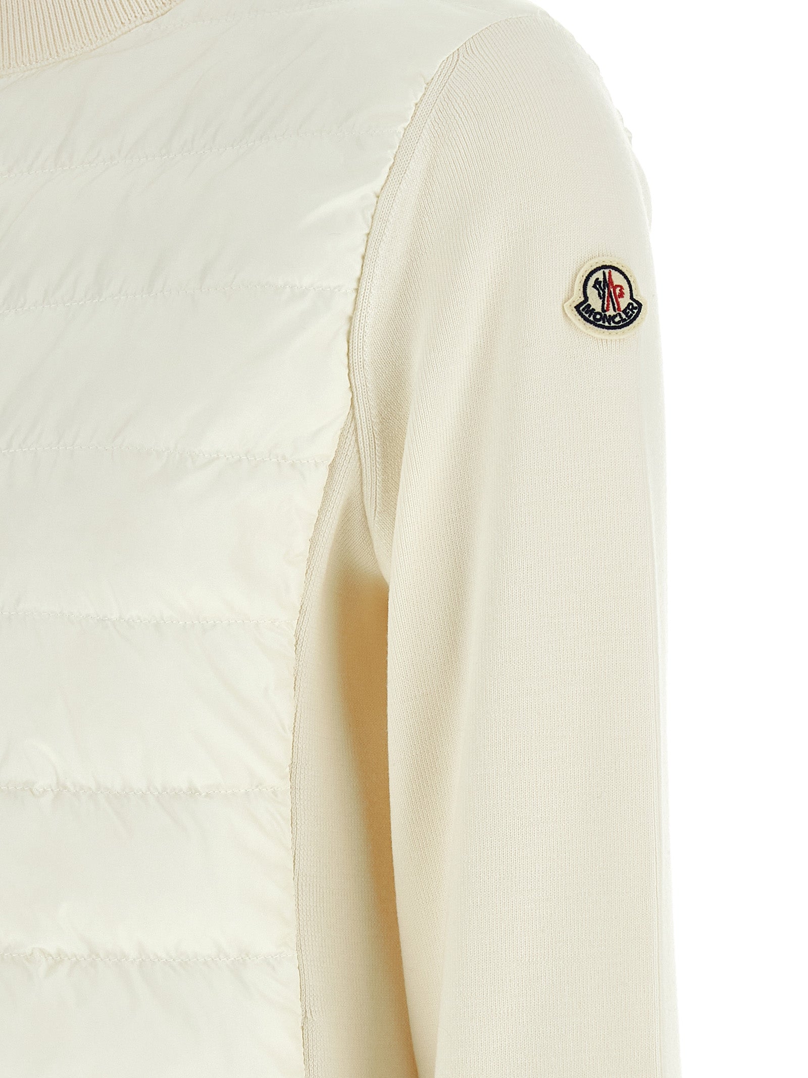 Moncler Weiße Strickjacke aus Polyamid