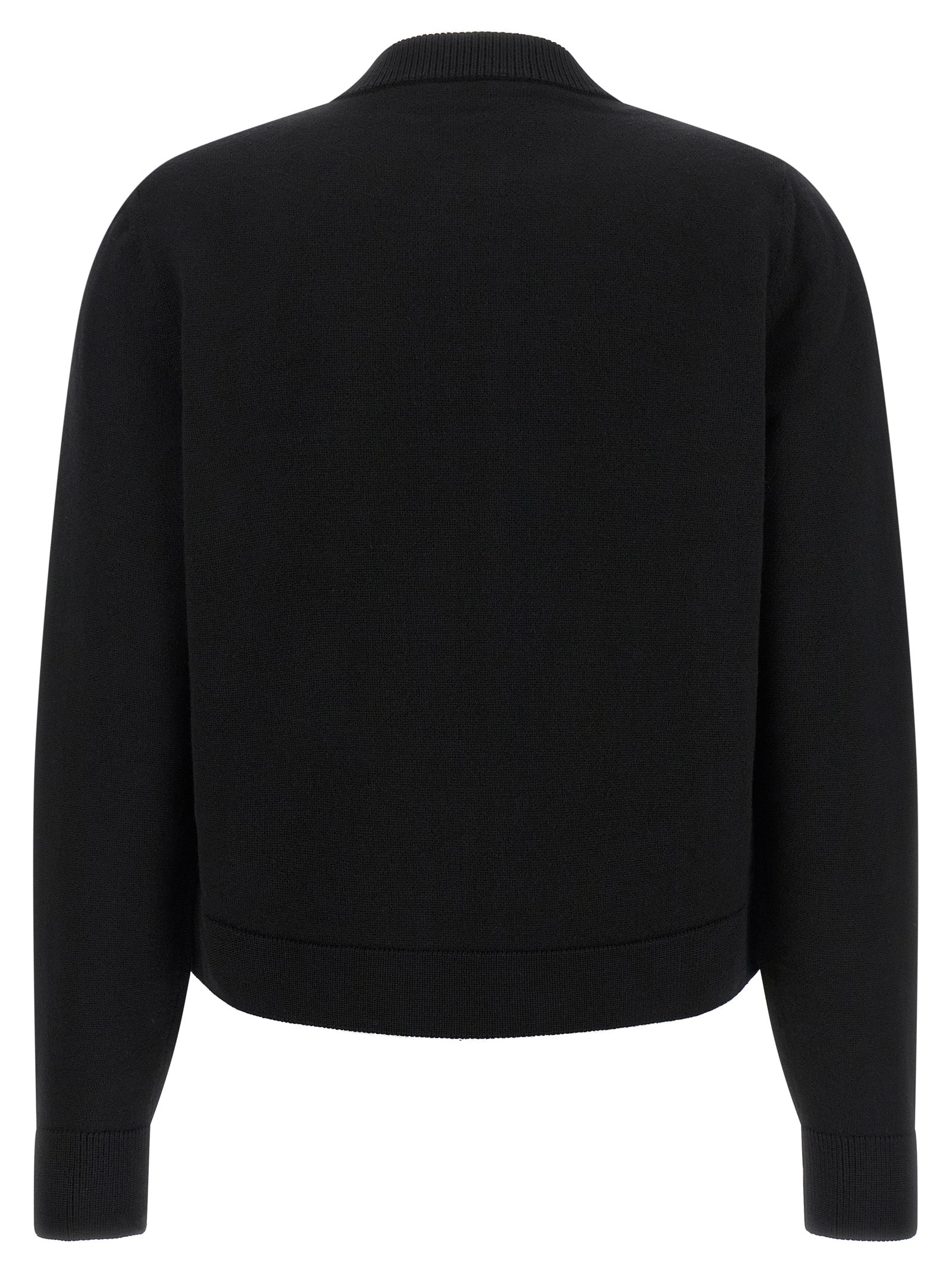 Moncler Schwarzer Cardigan aus Polyester